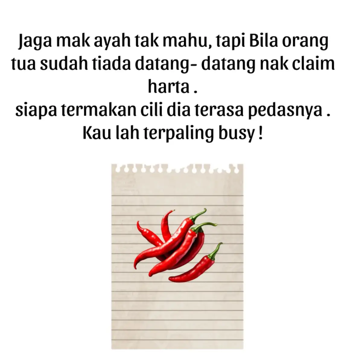 luahan orang yg terkilan .tp Saya tetap berpandangan semua harta harus dibg Samarata.percayalah orang yg tidak berbakti pd orang tuanya mesti ada tersimpan rasa kesal pada Satu Hari kelak .terutamanya Bila dia sakit dan tua dia Akan mgimbau kembali kejadian lepas tangan itu.