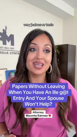 There may still be options to get your papers fixed if you entered without permission! 🗽 #abogadamoumita #vawa #immigrationlawyer #immigrantrights #uscis #greencardmarriage #papeles #inmigracion 
