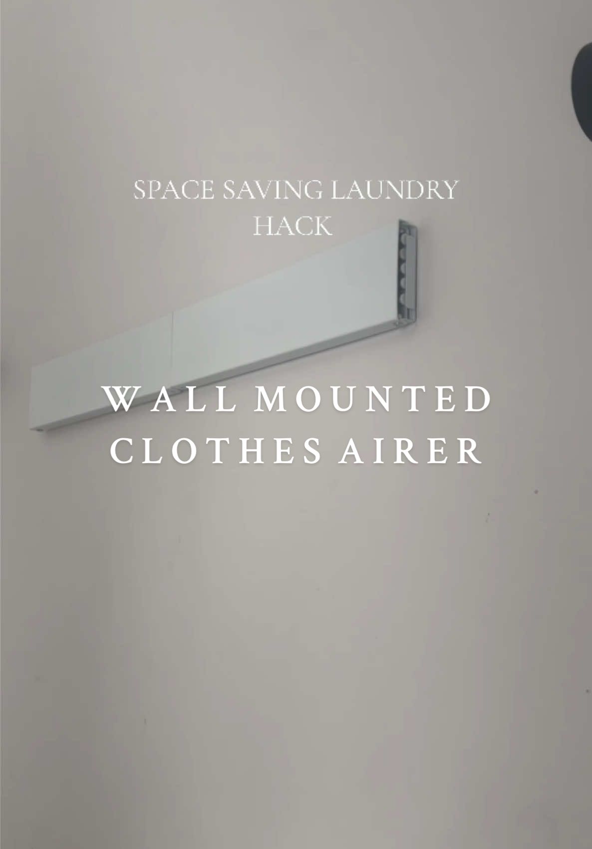 Wall mounted clothes airer that’s foldable and can be hidden away after use!🫶🏼 #laundryhack #laundrytok #clothesairer #tiktokmademebuyit #homefinds #flashsale #fypviralシ #CleanTok 