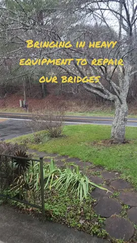 Bringing in the heavy equipment today it looks like to repair the bridges at end of our road that washed away during Hurricane Helene. But it sures leaves our road a mess from all that heavy equipment. #newriver #hurricanehelene #wnc #appalachia #fyp #foryou #explorepage #roadto2k #bridgerepair #nchighcountry 