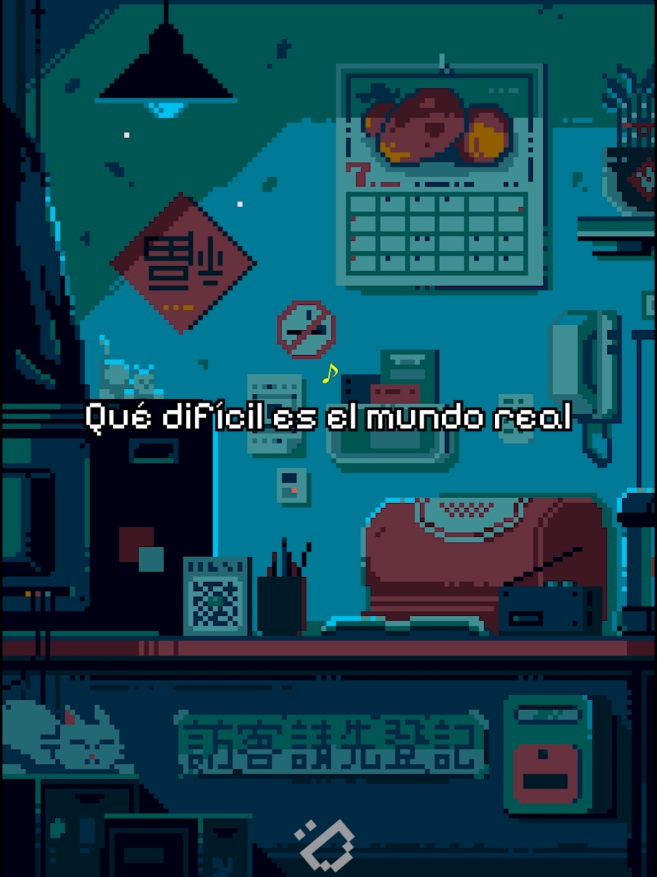 Que difícil es el mundo real... #apocalipsisvirtual #depresionsonora #letra #pixelart #pixel #musica #pixeljeff 