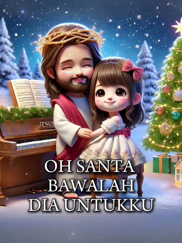 ♥ 🎶 Oh Santa Bawalah Dia Untukku - @iniannethbeneran  #haisantabawalahdiauntukku #lagunatal #christmassong #christmas #Godisgreat #fyp #animasi #kartun #bingimagecreator #AI #CapCut