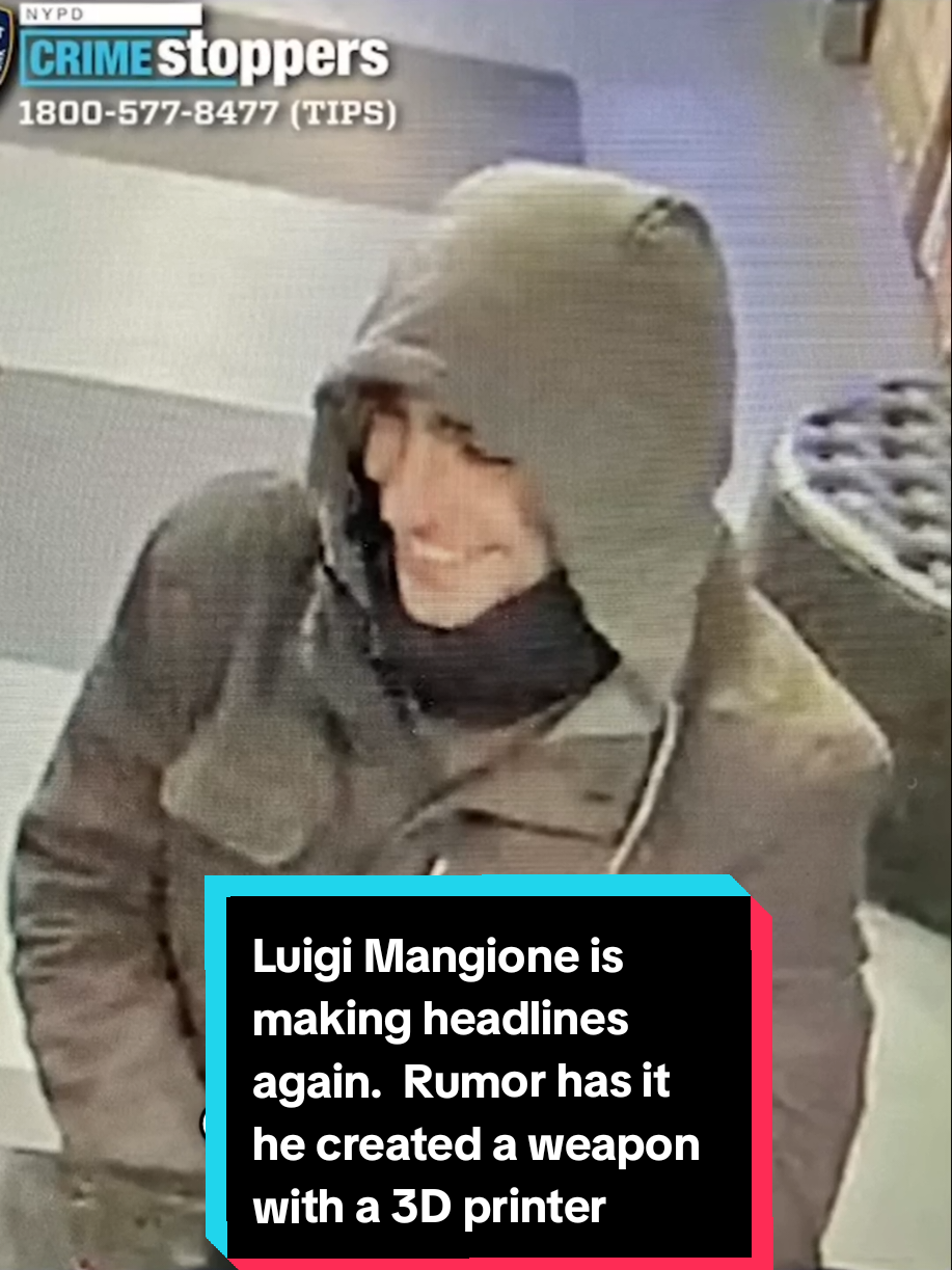 Luigi Mangione making headlines again! 😱 Rumor has it he created a weapon with a 3D printer. What do you think about this? 🧐 #LuigiMangione #Scandal #3DPrinting #3DPrinter #CrimeNews #BreakingNews #TechNews #TrueCrime #Mystery #Viral #Drama #TrendingNow #Shocking #TechTalk #NewsUpdate #FYP #ForYouPage #TikTokNews #ViralVideo #LuigiDrama #Innovation #TechWorld #DigitalCrime #3DPrintedWeapon #TikTokTrending #TechCommunity #WhatHappened #Rumors #Controversy #foryoup #fy #foryoupage❤️❤️ #foru #foryou #fyp  This video is for reconnaissance only and was provided by a news station. All weapons shown in the video are not real.