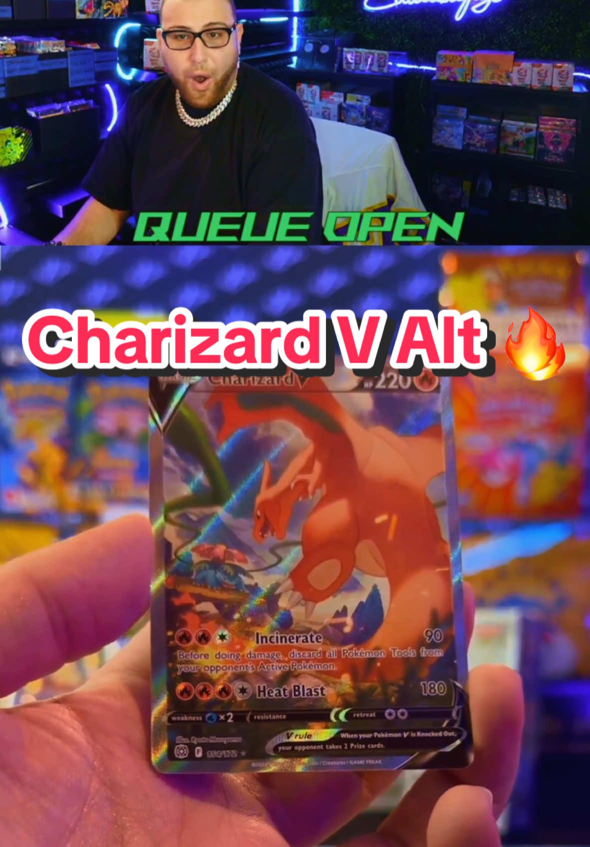 Charizard V Alt Art from Brilliant Stars was hiding for a while! So Glad to See it 🔥🤩 #pokemon #pokemoncards #live #ripandship #ripnship #151 #pokemontiktok #pokemonscarletviolet #pokemoncommunity #charizard #pokemontcg 