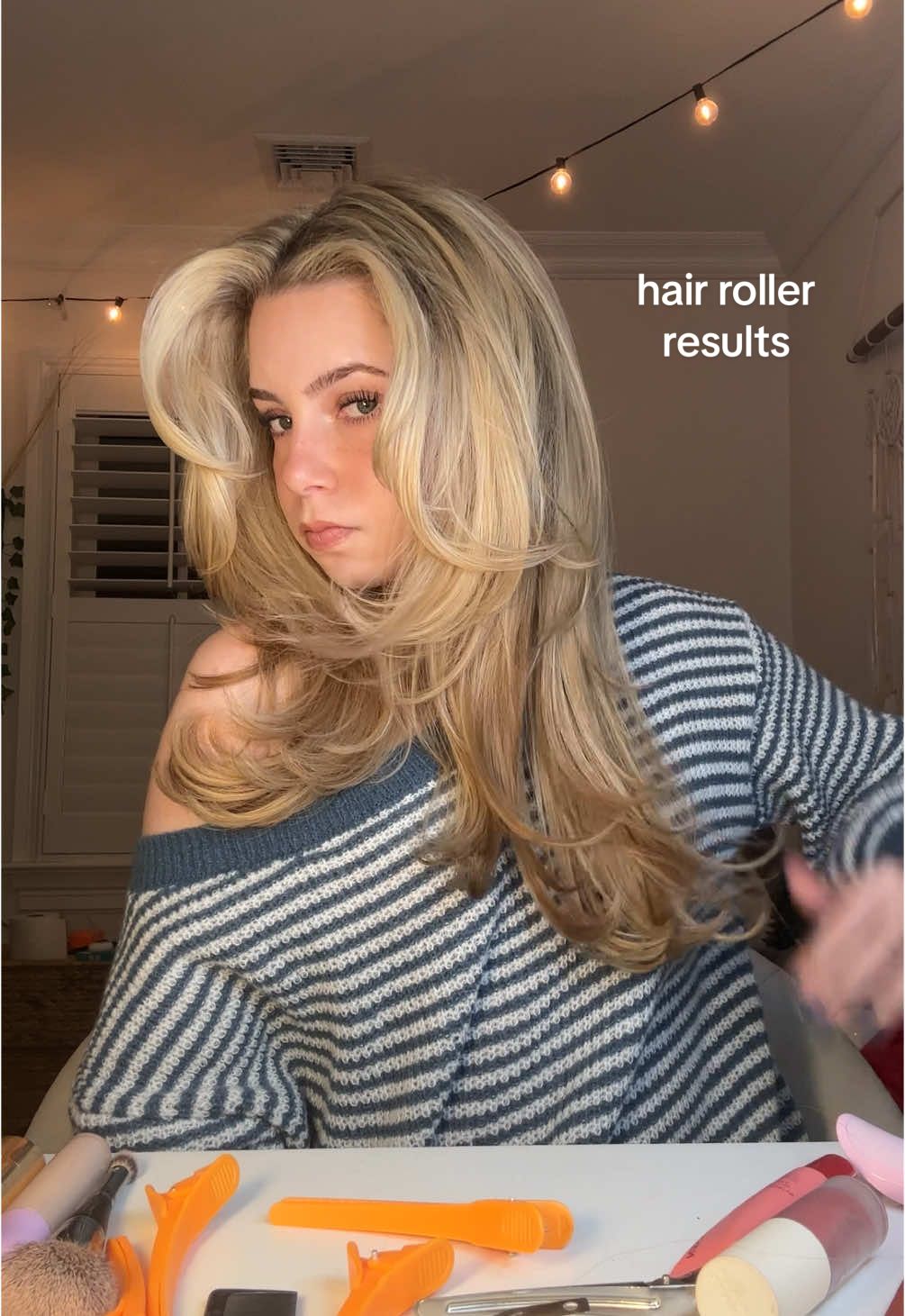 Replying to @alli !! 😛 i gotchu girl #hair #blowout #rollers #hairtransformation #hairstyle #hairinspo #voluminoushair 