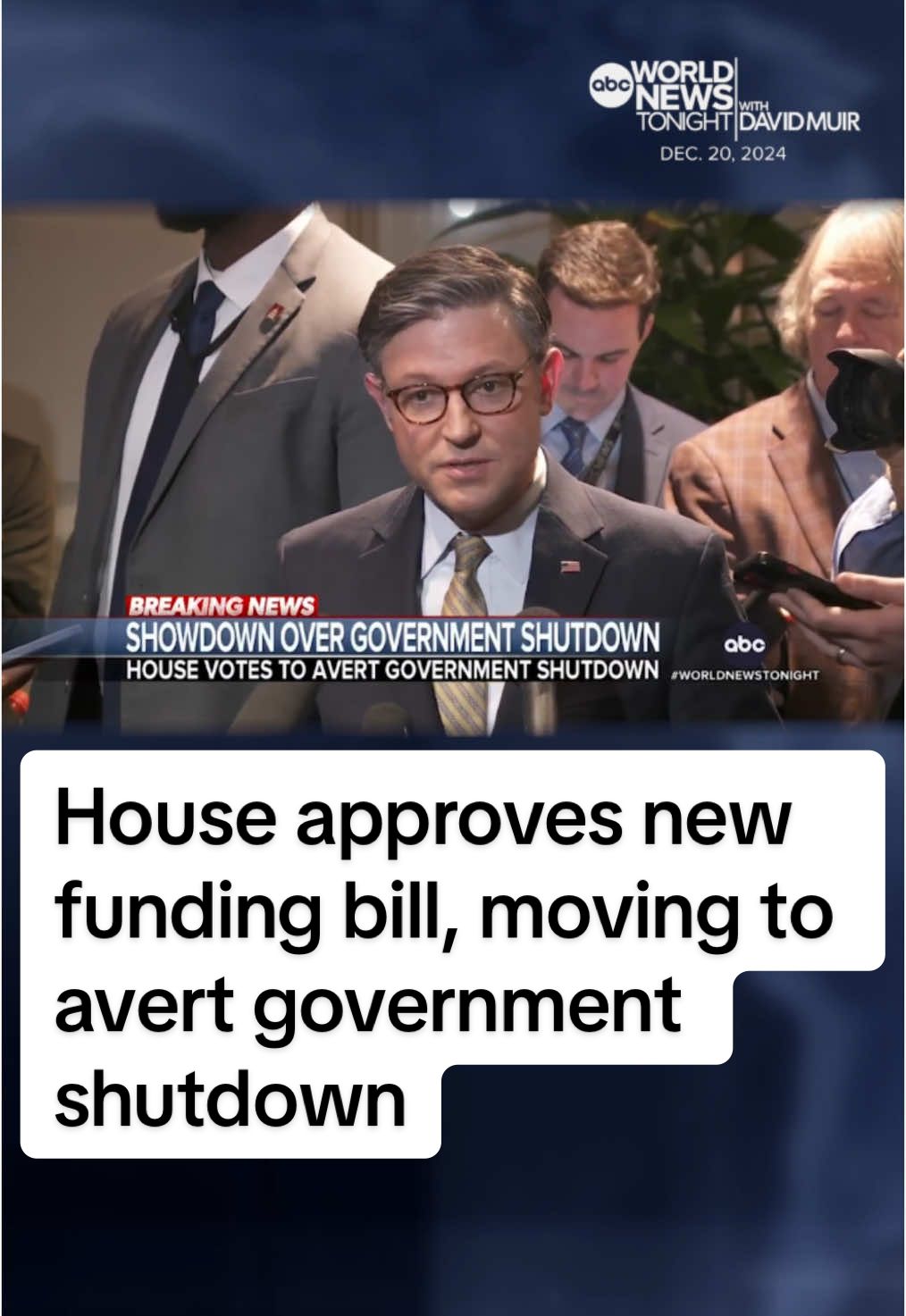 In the eleventh hour, House Republicans passed a funding bill that would avert a government shutdown in the peak of the holiday season. Two earlier plans failed after Elon Musk and President-elect Trump rejected a bipartisan bill.  Jonathan Karl reports. 