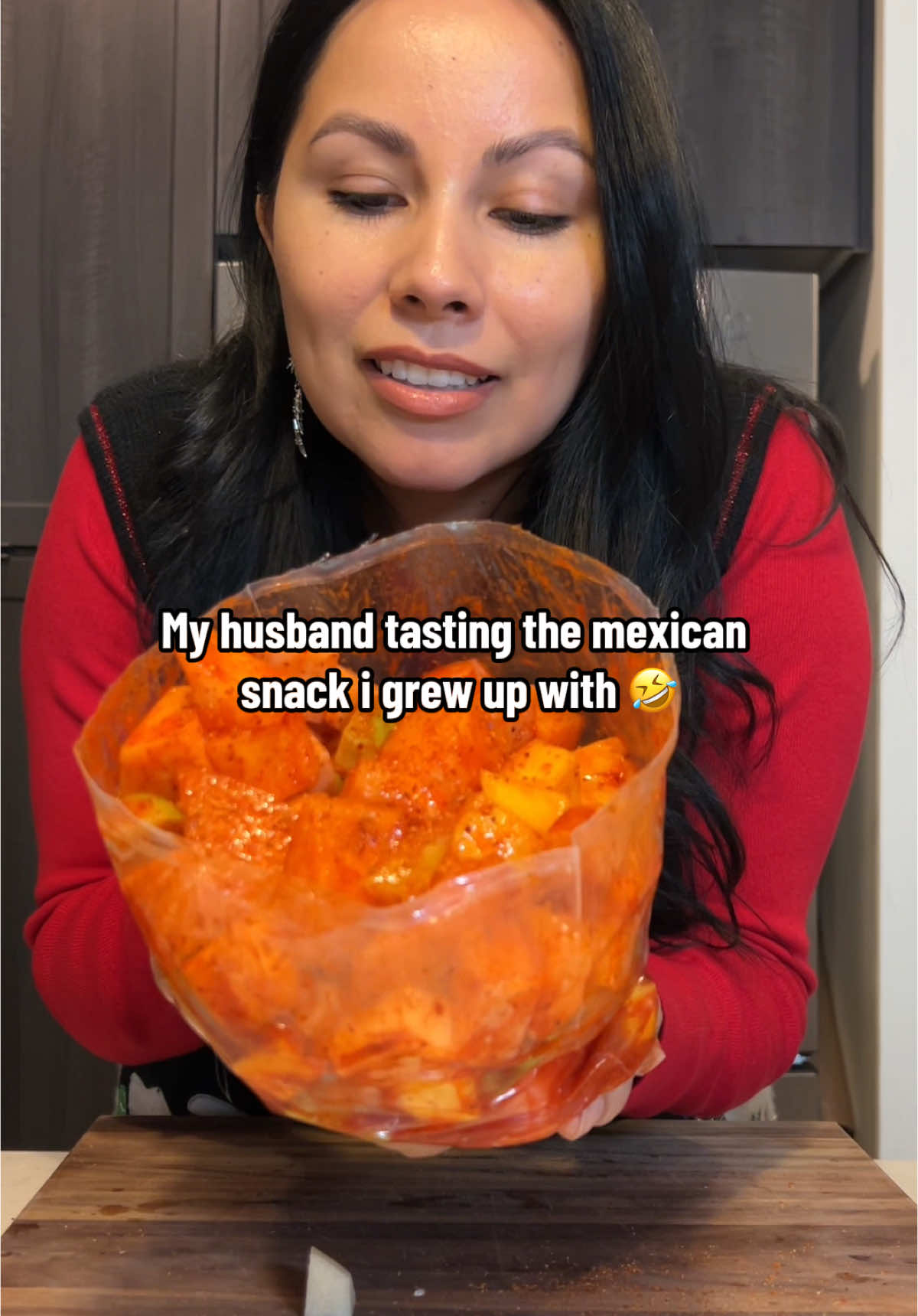 Fruit tastes better in a bag! 😋 #mexicantiktok #cravings #mexicanwife #mexicanfood #mixedcouple #interracialcouple 