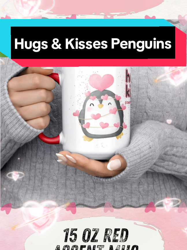 Check out our growing Valentine's Day collection! Fun Fact: Love is all day every day and therefore make great holiday gifts, too!! LINK IN BIO. --- #thisandthatanimalsgonewild #womenownedbusiness #tatanimalsgonewild #shop #shopping #fyp #animalsgonewild #etsy #penguin #penguins #heart #hearts #hug #hugs #kiss #kisses #hugsandkisses #mug #mugs #valentine #valentines #valentine2025 #red #15oz #pink