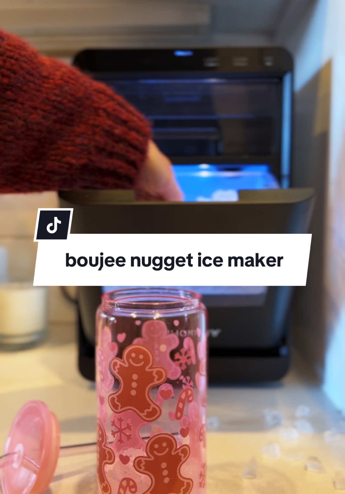 This thing is SO FANCY! It literally makes enough ice to have a party 🤪🤪 i love not having to refill the water nearly as much and having nugget(like good, crunchy, edible) ice whenever i want it! I feel so spoiled lolololol 🧊🩵✨🫶🏼 #treatyoself #nuggetice #icemaker #euhomy #aesthetic #modern #moderfarmhouse #housedesign #housesoftiktok #housetour #tiktokshopholidayhaul #irondeficiency 