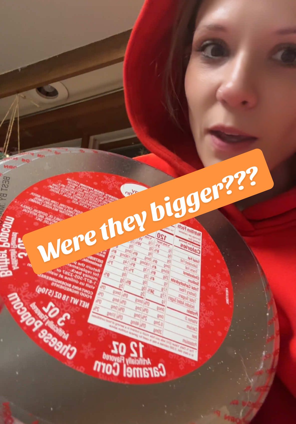 These popcorn tins for sure were a lot bigger, right? And I remember there being less caramel corn than the butter or the cheese. I mean the kids are gonna love it, but I want more of the cheese and butter.  @Walmart did you change the size?!!!  #christmaspopcorn  #popcornbucket #popcorn 