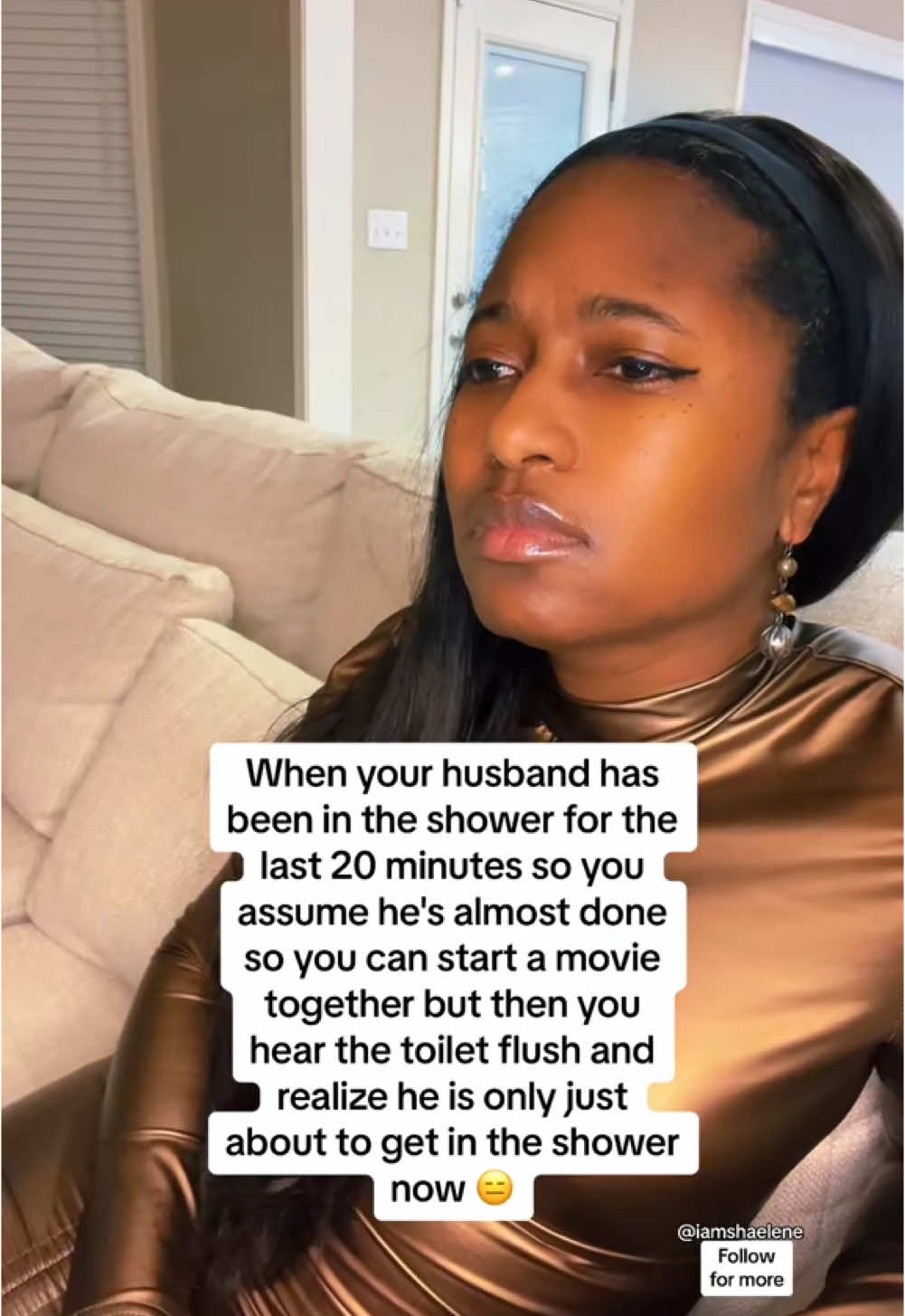 “Come into the out now” 🙄🤷🏽‍♀️ #fyp #foryou #marriedlife #couple #husbandwife #marriage #couples Husband and wife, married couples, couples comedy, marriage humor, relatable humor, funny videos, wives, husbands