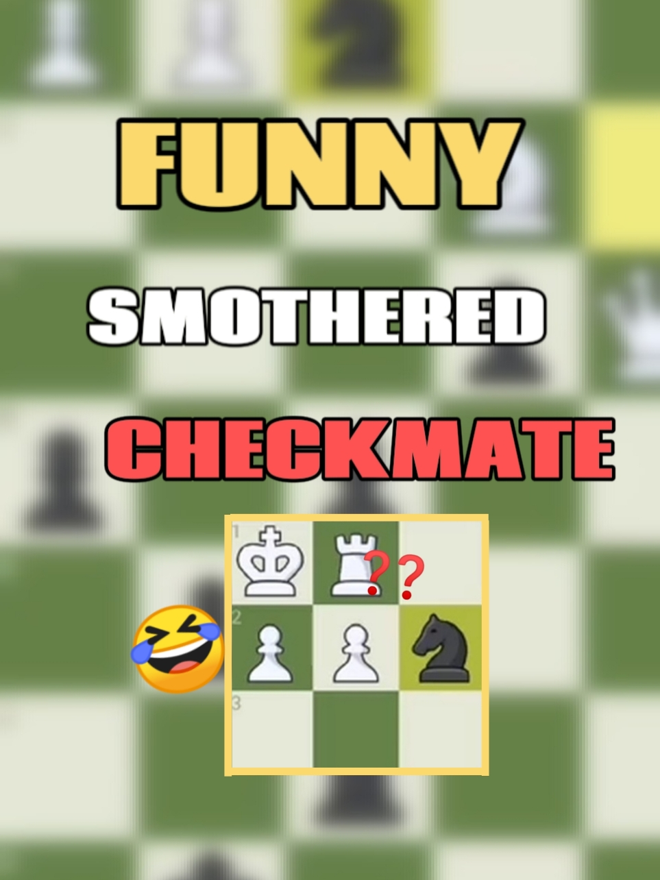 FUNNY SMOTHERED CHECKMATE 😂 | PART 1  #chess #chesstok #fyp  #foryou #foryoupage  #gaming #meme 