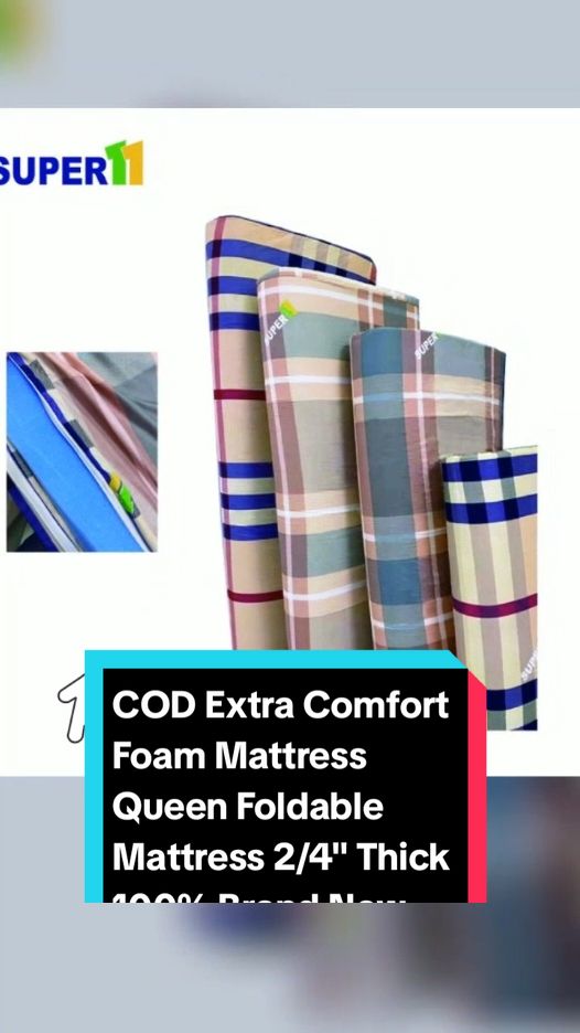 COD Extra Comfort Foam Mattress Queen Foldable Mattress 2/4