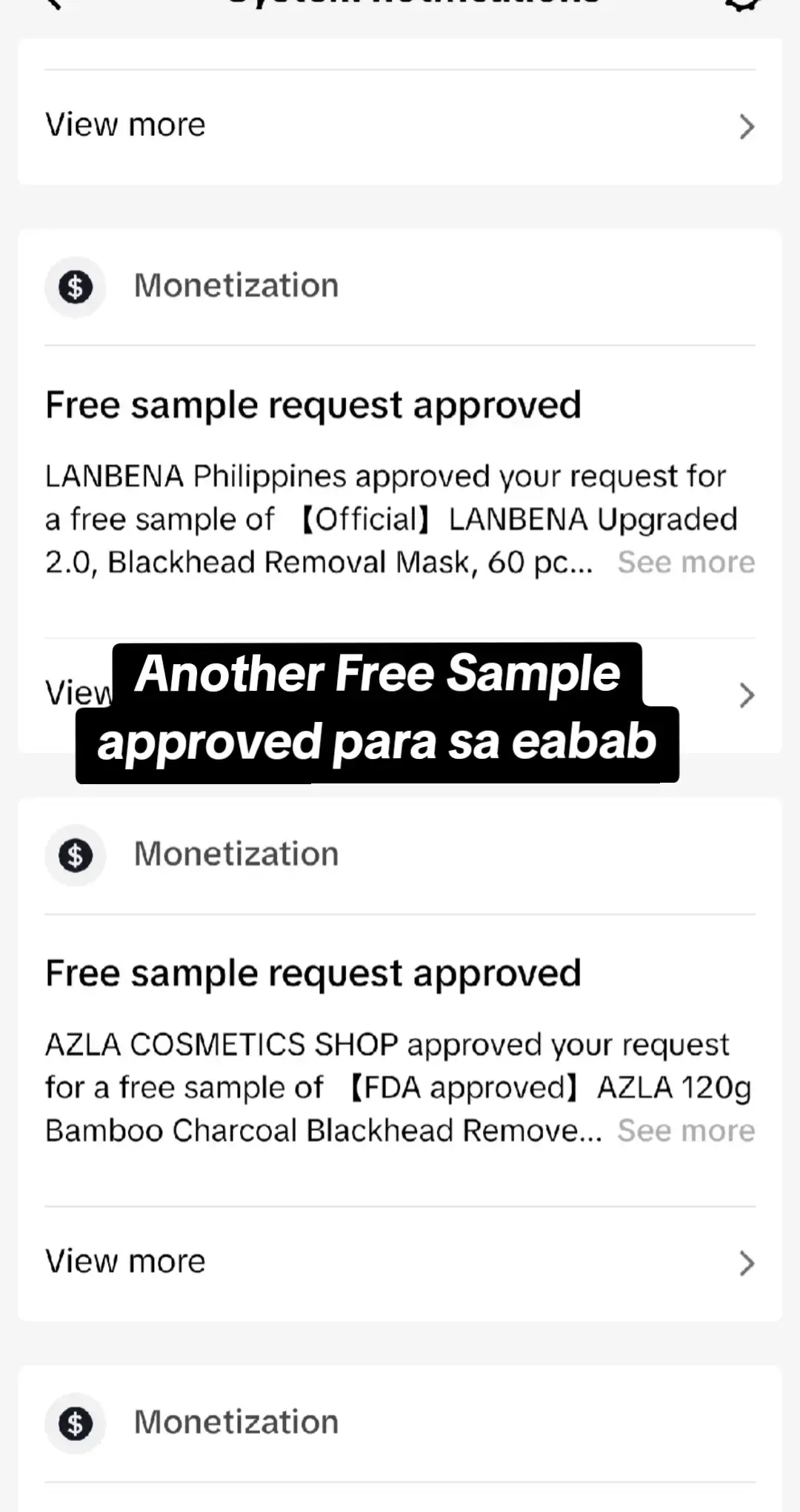 Thankfull and greatfull sa mga seller na ang aapprove ng free sample para sa aming mga small affiliate para meron ma eh content and promote 😍😍 #freesample #freesampleapproved #generousseller 