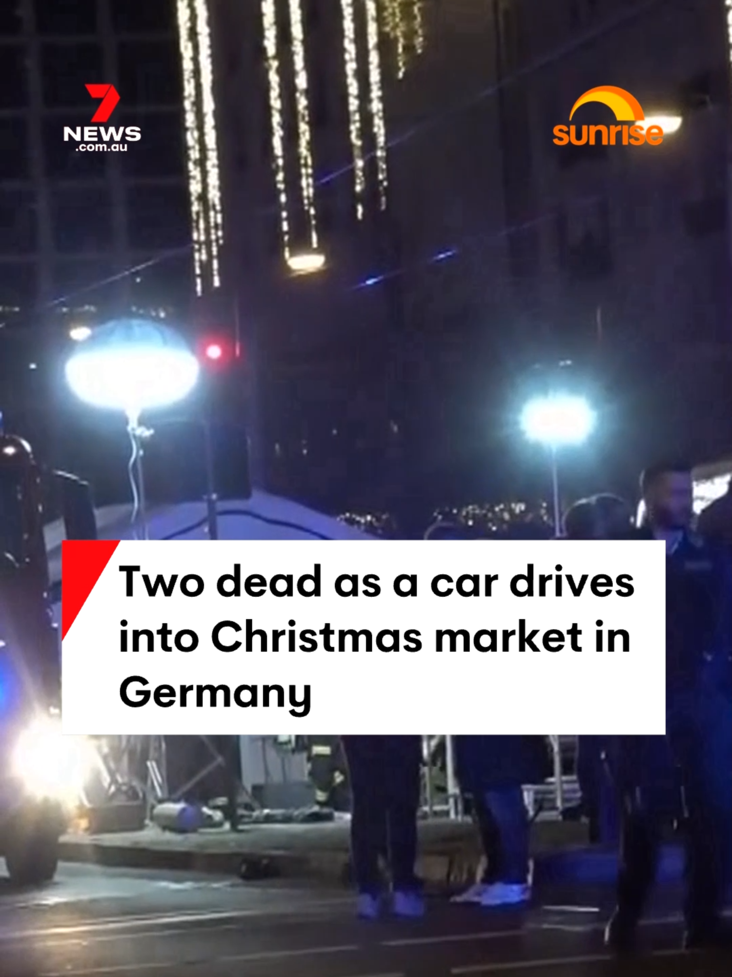 An adult and child have died while 15 people suffered serious injuries after a car plowed into a crowd at a Christmas market in Magdeburg, Germany. #christmas#christmasattack #Magdeburg #germanyattack #germany #7NEWS