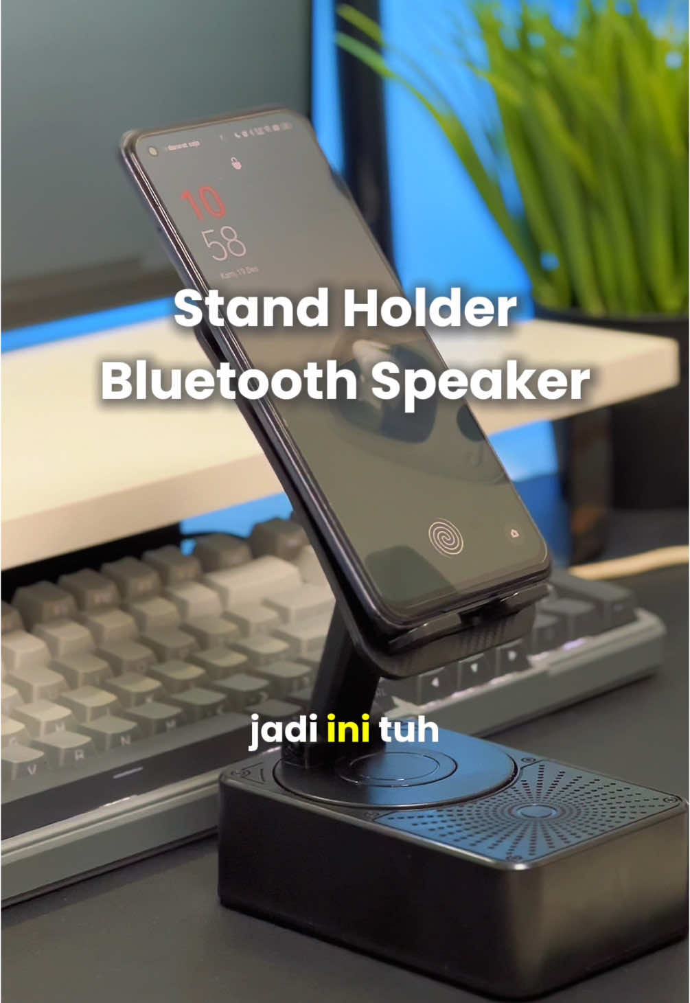 ✨ Stand holder ini gak cuma buat nyenderin hape, tapi udah ada speaker Bluetooth-nya juga! 🔊 Cocok banget buat nonton, kerja, atau dengerin musik tanpa ribet. Desainnya minimalis, suaranya jernih, dan bikin meja kamu makin kece! 💯  #Standholder #standholderbluetooth #Bluetoothspeaker #Standholderhp #Standhp #holdersmartphone #technologi 