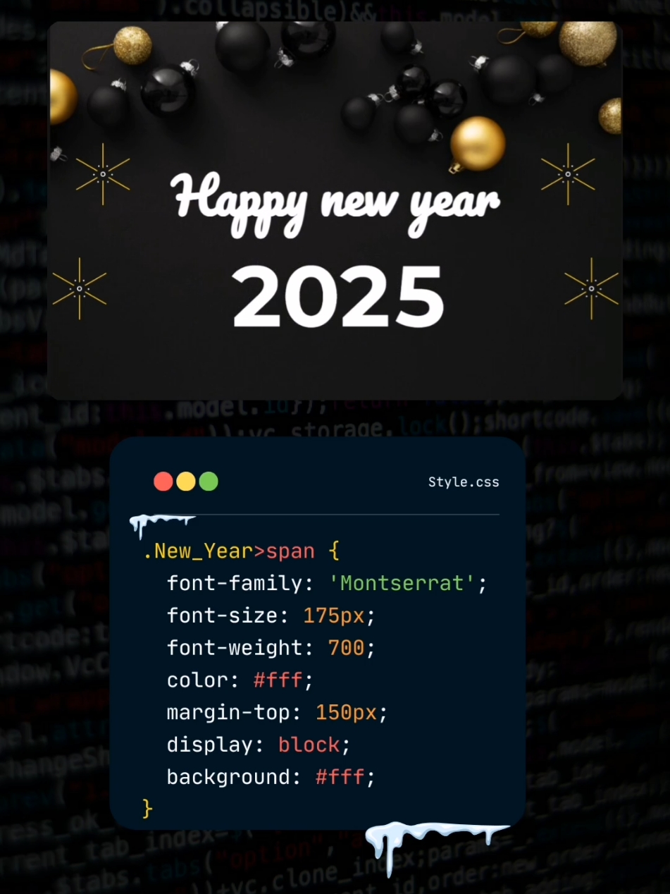 Programación | Happy new year 2025 animación con Html, Css y JavaScript #programacion #newyear #happynewyear #html #htmlcss #code #coding #developer #programming #2025 #añonuevo 