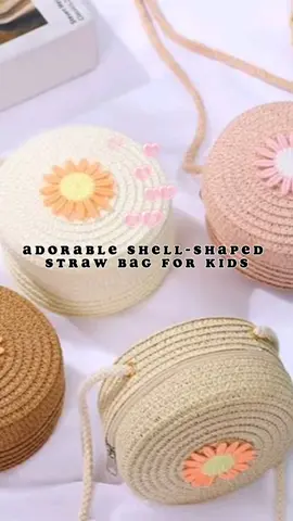 Add a touch of cuteness to your child's OOTD with this adorable shell-shaped straw bag! Perfect for daily adventures, playdates, or as a charming gift. Grab it now for as low as ₱105.16 #CuteBagsForKids #StylishKidAccessories #HandmadeStrawBag #KidFashionTrends #AdorableBags #KidStyle #BagSale #BudgetFriendlyFinds #ShellBag #GiftForKids