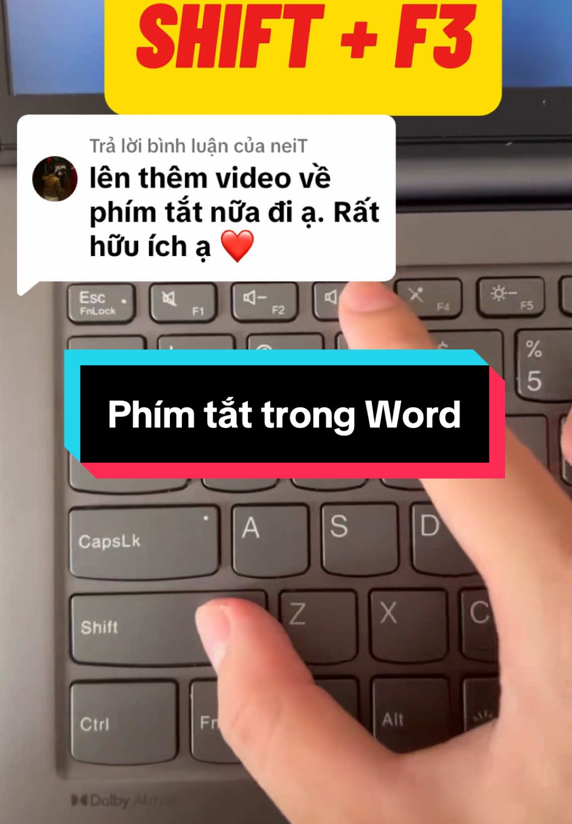 Trả lời @neiT Phím tắt trong Word #tinhocvanphong #word #excel #sachtinhocvanphong #LearnOnTikTok 