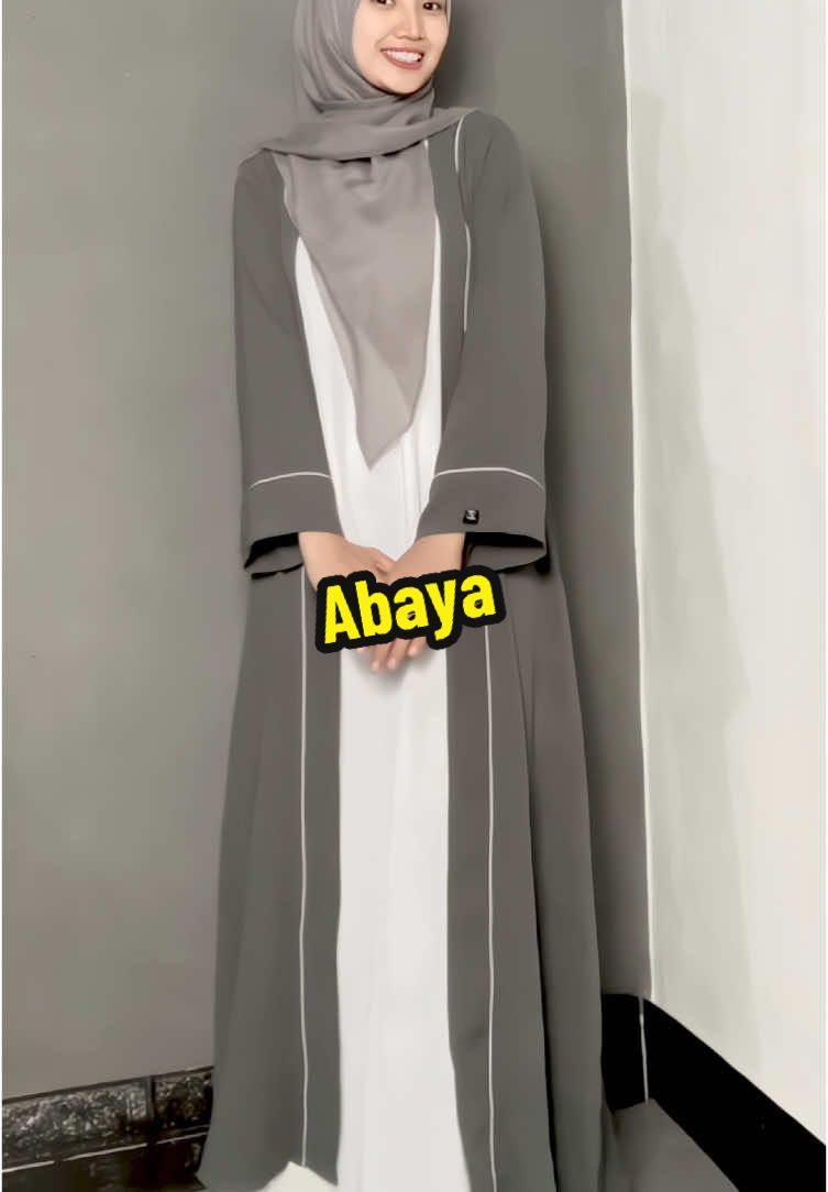 simpel tapi keliatan elegan, inii bagusss bgtt 🫶🏻🥰💫 #abaya #abayasyari #ootdhijabstyle 