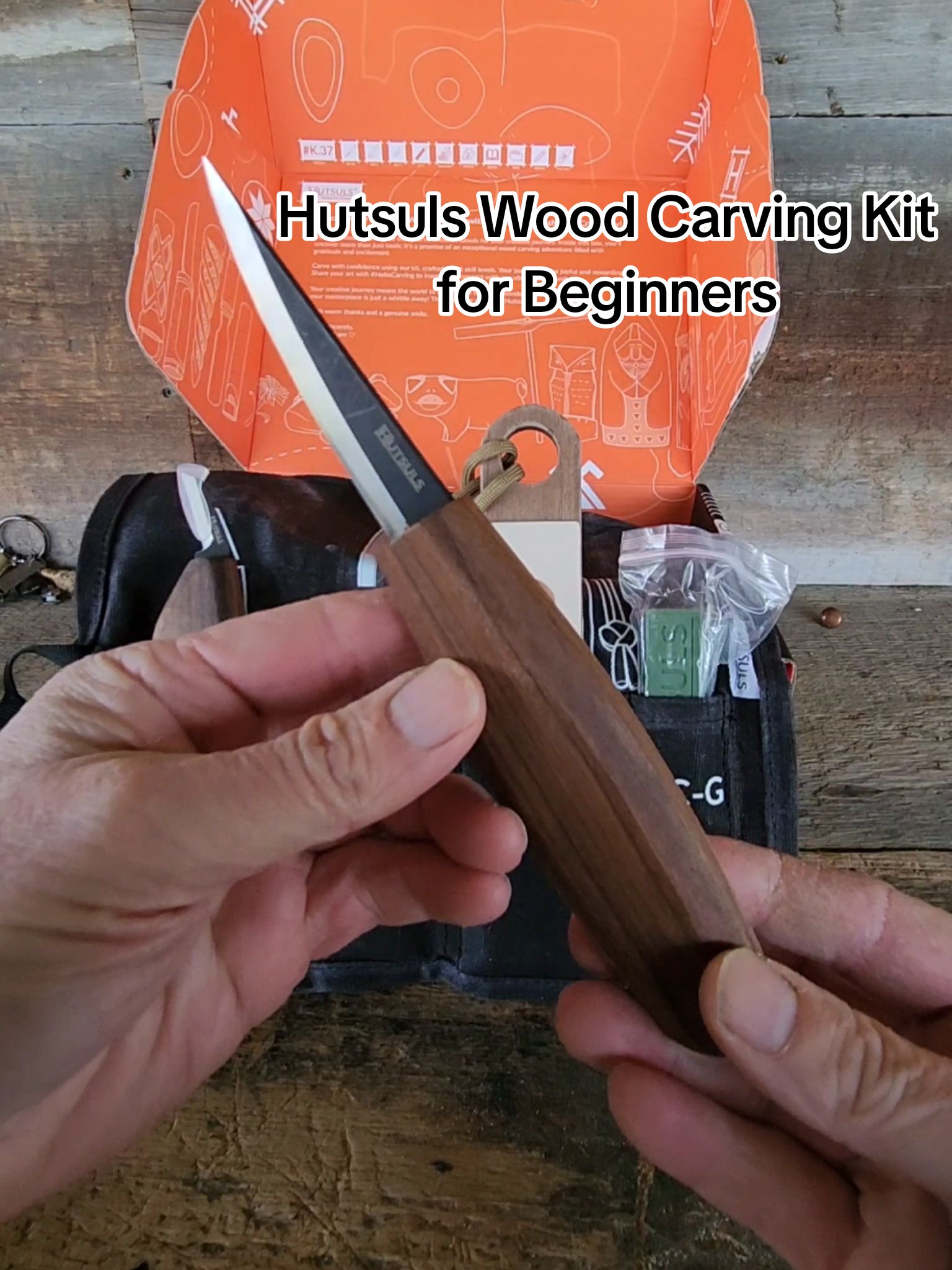 Wood Carving is a great skill to learn this winter. The @HUTSULS K37 Beginners Wood Carving Kit has all the top quality tools, materials, and instructions you need. #burningriverbushcraft #hutsuls #woodcarving #sloyd 