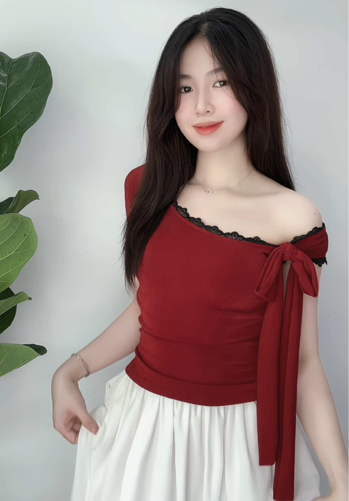 Áo đỏ mặc tết xinh nè mấy bà ơi #aotrevai #aokieu #xuhuong #haul #outfit 