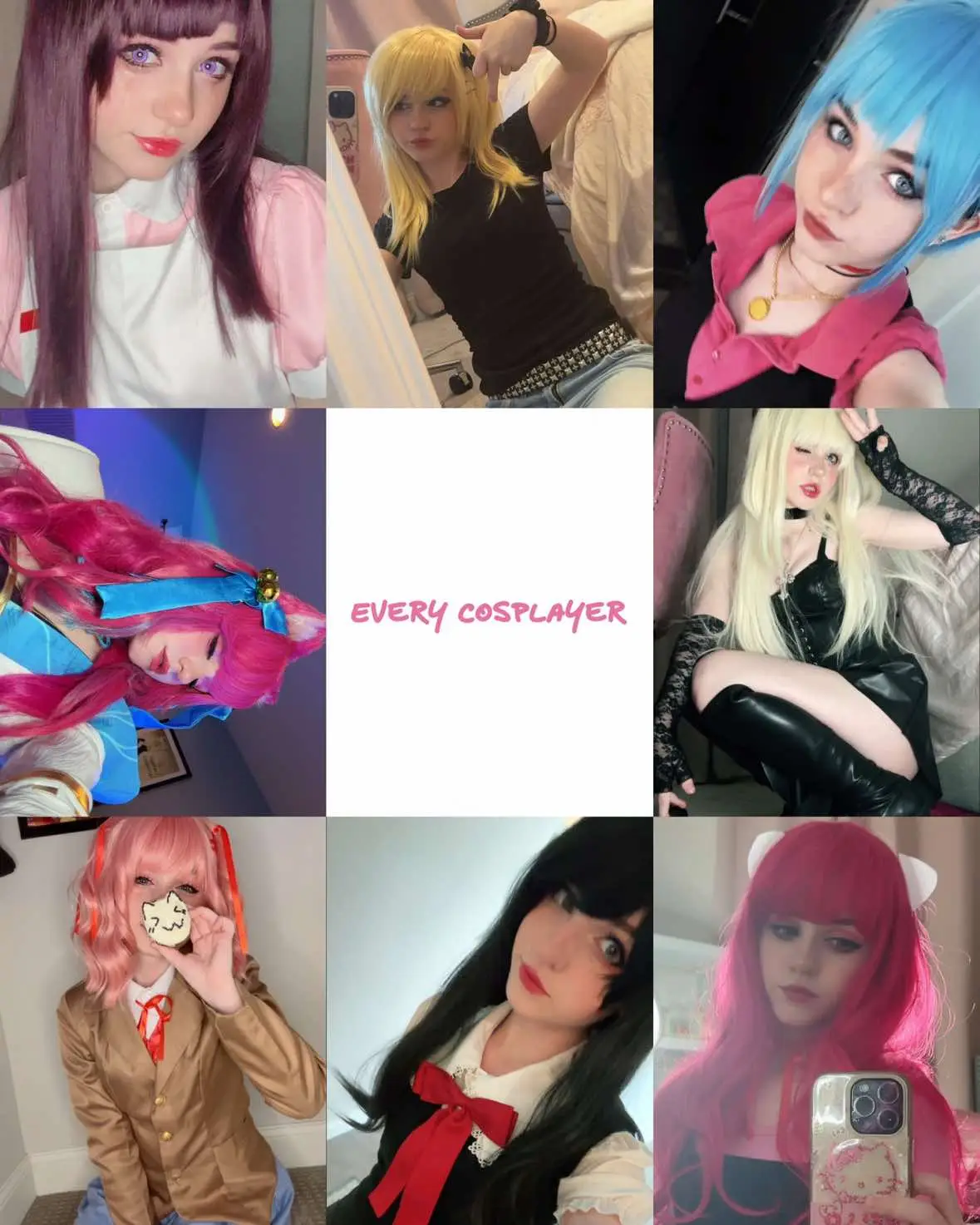 AND SOME OF THEM ARE MUTUALS??!! @Star🩷 @nico ᖭི༏ᖫྀ  <333 some of these cosplayers I have been following for YEARS and got me into this hobby🥹 i am such a huge fan of all of them🙏 #cosplaytiktok #cosplayers #cosplay 