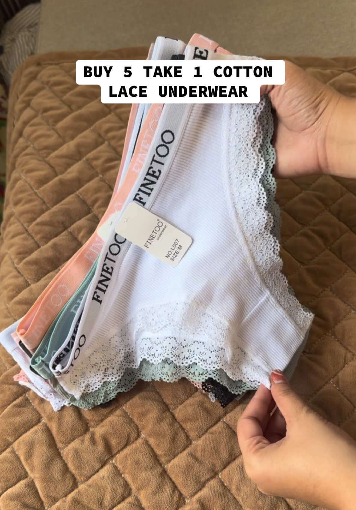 Sobrang worth it bilhin 6 pcs na mura lang! #finetoo #laceunderwear #fyp 