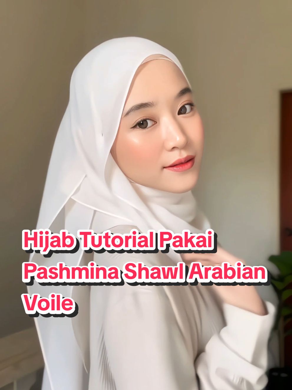 Simple Hijab Tutorial Pakai Pashmina Shawl Arabian Voile #hijab #tutorialhijab #pashmina #stylehijab #fyp 