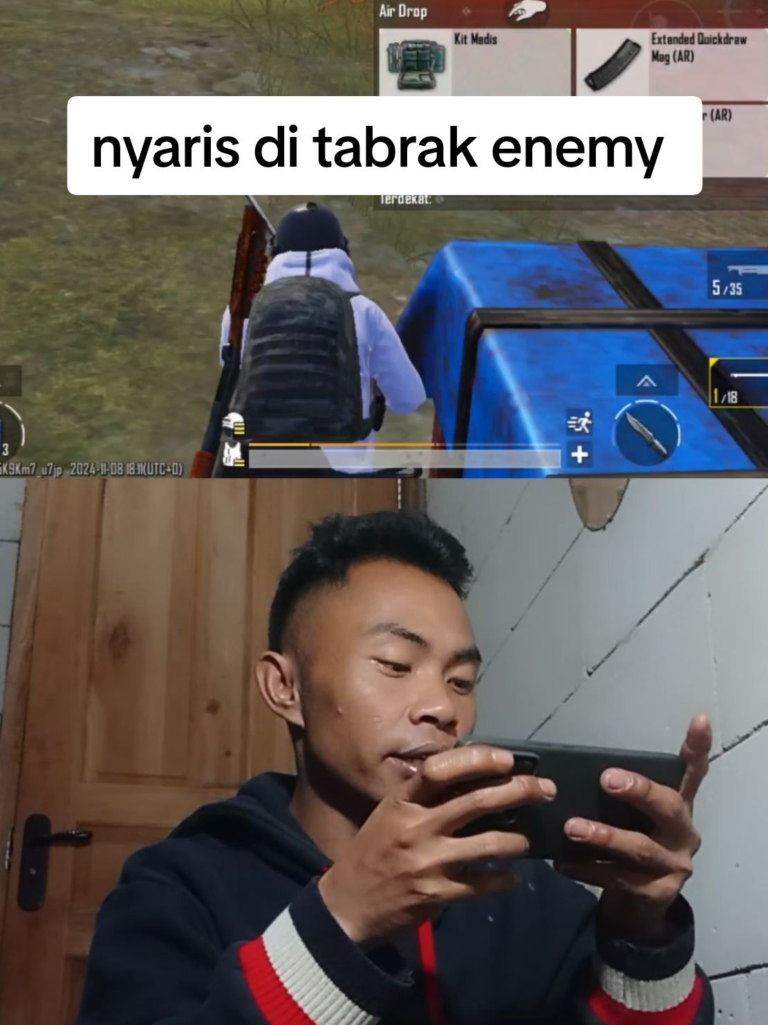 nyaris di tabrak enemy  #foryoupage #pubgindonesia #pubglucu #pubgmobile #pubgmoments 