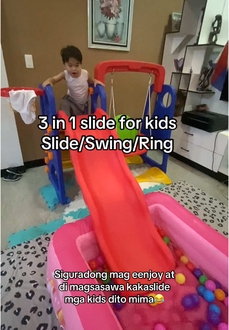 3 in 1 slide na mga mima #slideforkids #playarea 