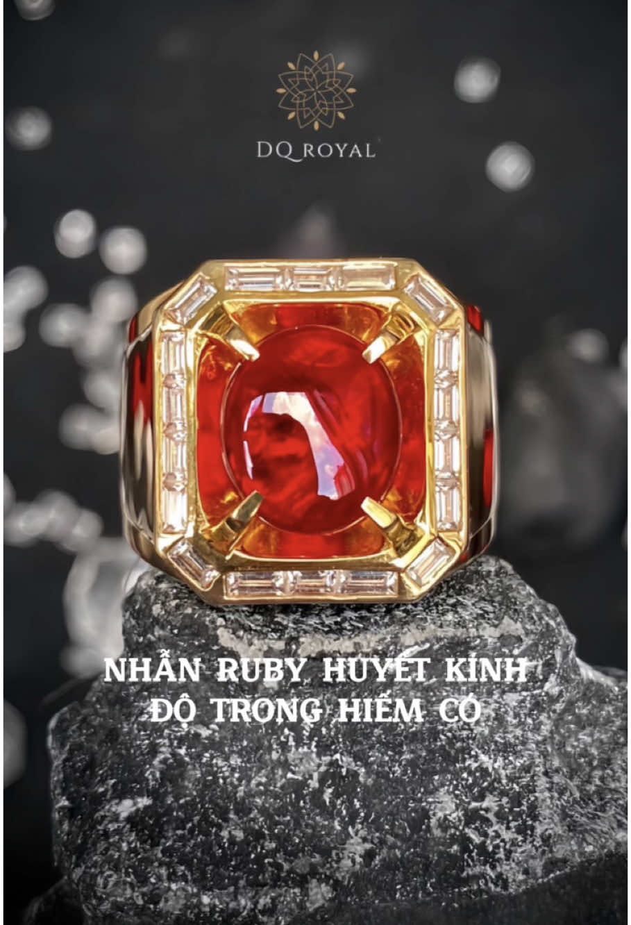 Nhẫn Ruby huyết kính thiên nhiên - độ trong hiếm có! #dqroyal #daquy #gemtones #ruby #xh #cartier #louisvuitton #gucci 