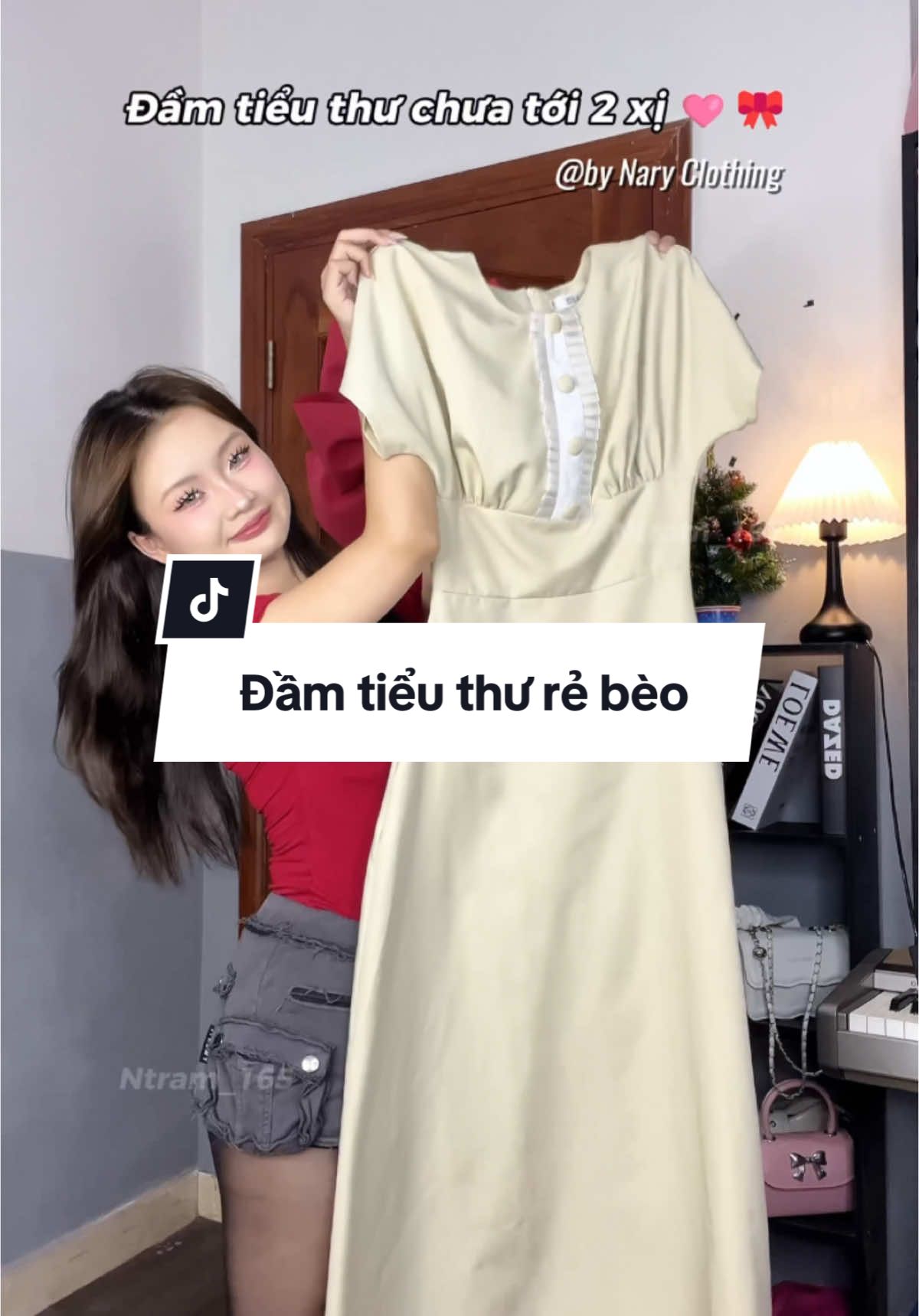 Đầm tiểu thư zá rẻ HSSV #ntram165 #TikTokFashion #review #homnaymacgi #Đầm #đầm_xinh #đầmdựtiệc #naryclothing 