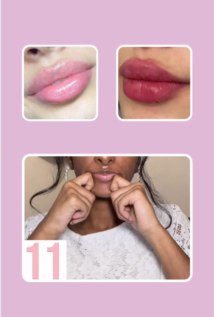 Exercices for plumped and big lips | #glowupinspo #glowuptipsbeforewinter #glowuptips #biglips #plumplips #lipmassage #fyp #goviral #lipplumper #biglipshack 