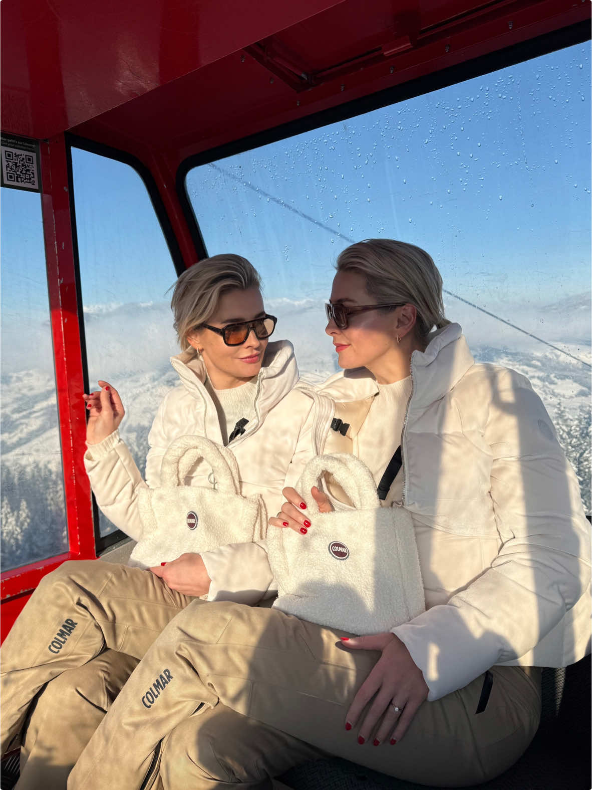 Ready for the slopes 🏔️🤍❄️ #ski #skiday #twins #twinsoftiktok #twinsisters #snowbunny  Ad| @Colmar @LOVEMARK Public Relations 