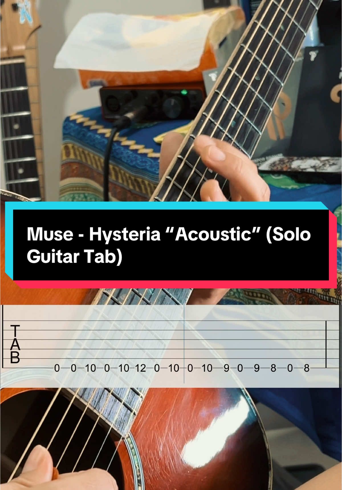 Muse - Hysteria “Acoustic” (Solo Guitar Tab)