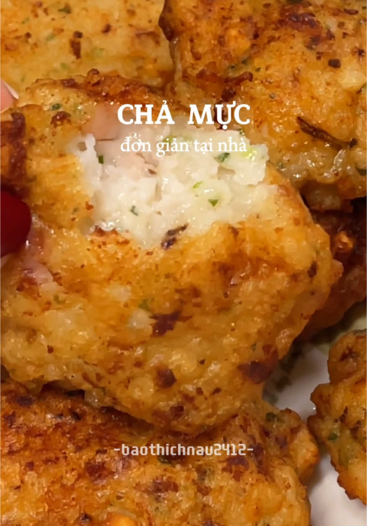 Lần đầu làm Chả mực - làm vội nhưng mà ăn cũm cũm đó #baothichnau #cooking 