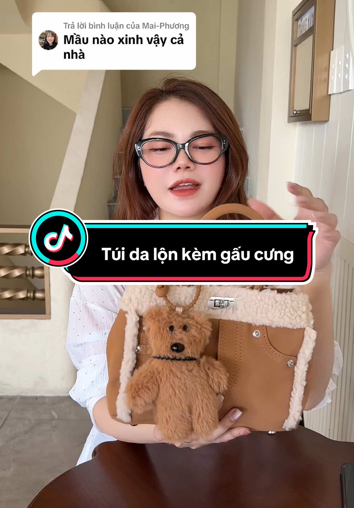 Trả lời @Mai-Phương màu nào cũng xinh , riêng mìn thích nhất màu nâu bò 🙈👜🤩🛒 #tuixach #dungtiny97 #tuideocheo 