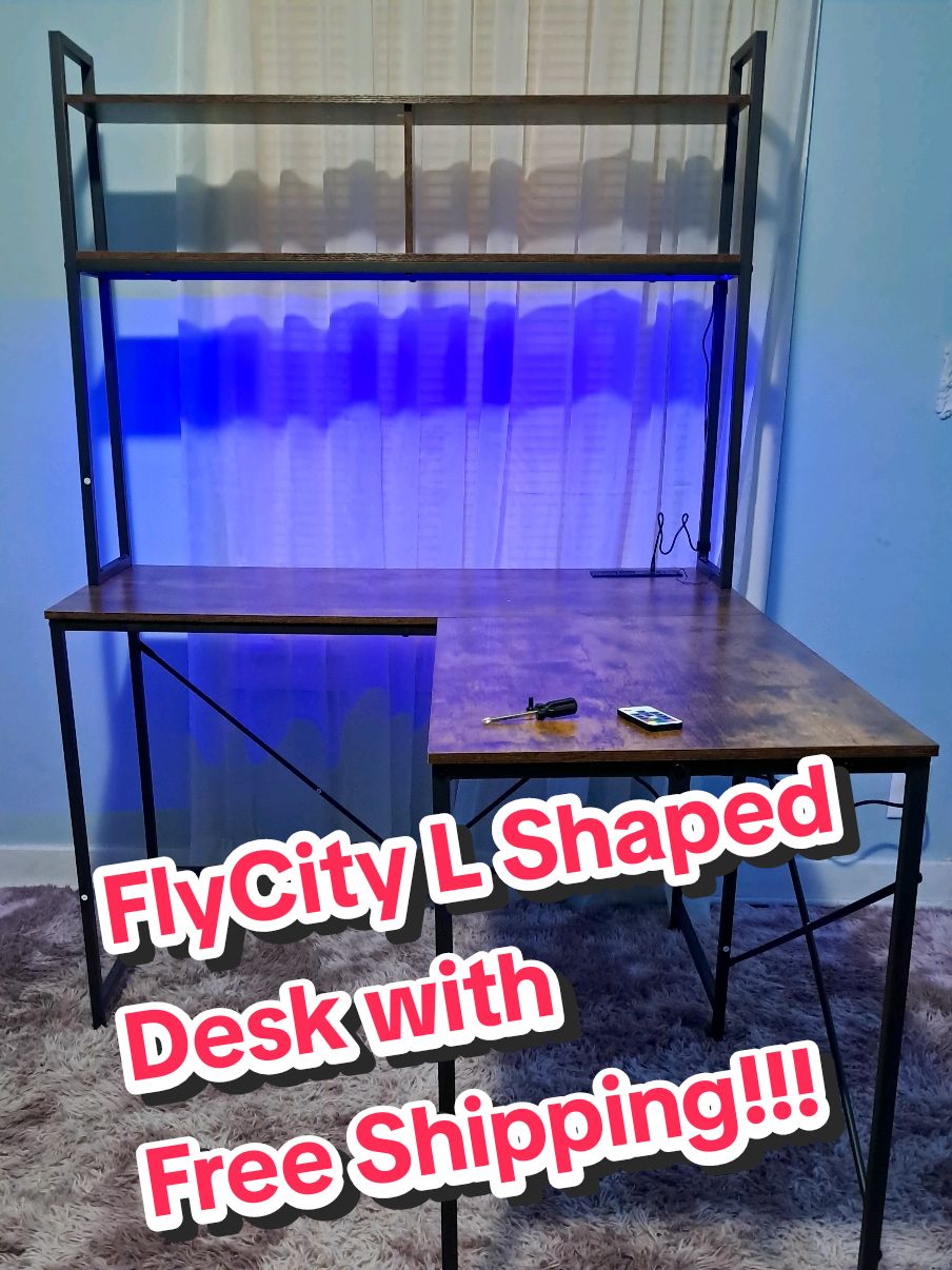 Starting up your gaming setup or trying to upgrade this is the Desk for you! #lshapedgamingdesk #gamingdesk #tiktokmademebuyit #tiktokshop #tiktokshopaffiliate #fyp #viral #led #pcsetup #GamingSetup #ad #flycity #flycityfurniture #desk #musthaves #tiktokshopfinds @Flycityhome @Flycityshop 
