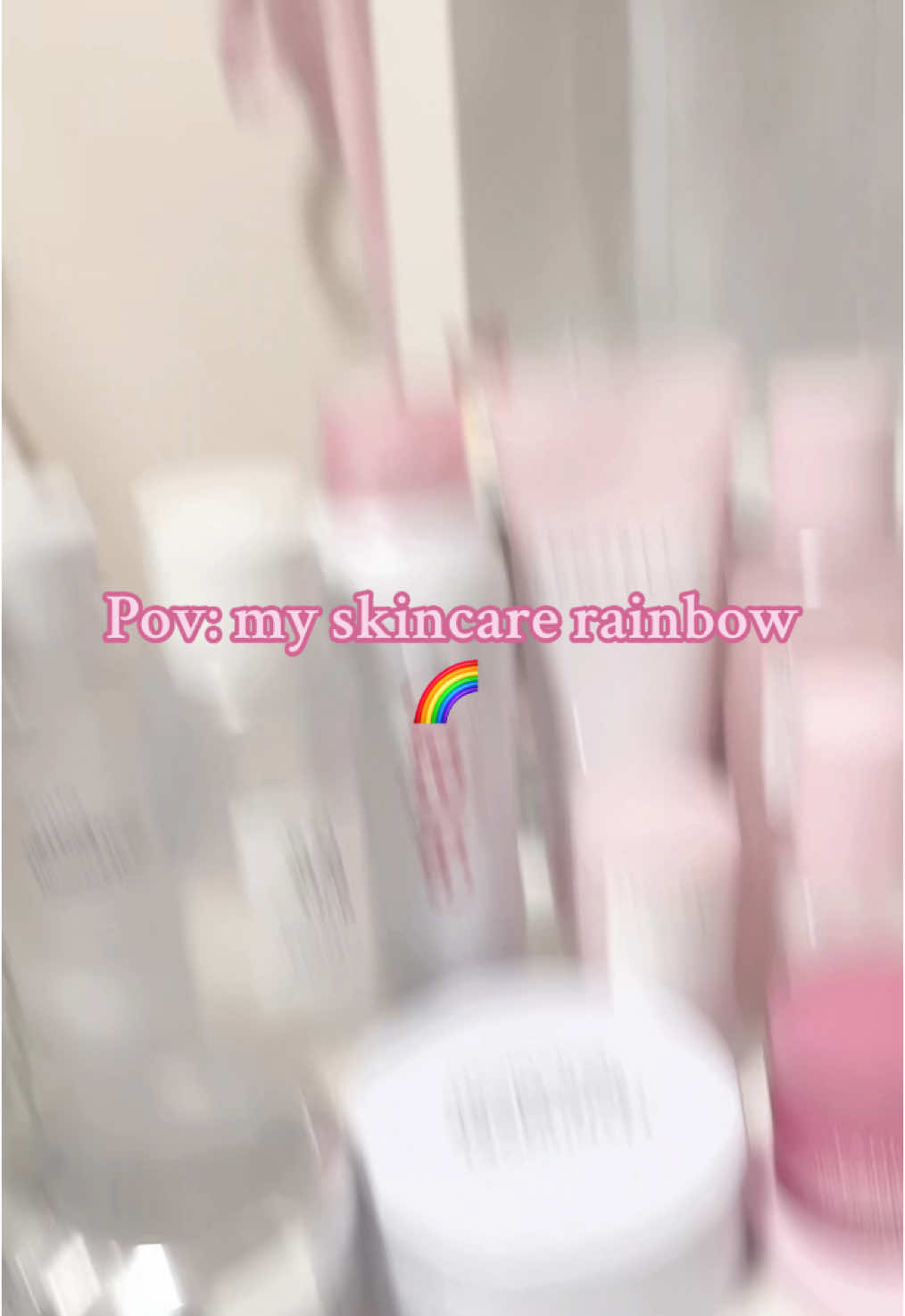 Skincare rainbow 🔥💕😭#fyp #foryoupage #mimumimu #sensitiveskin #viral #wonyoung #wonyoungism #dontflop 