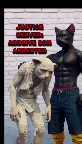|Justice Served: Abusive Son Arrested|| #CatAdventure #CuteCats #CatStory #FunnyCatShorts #CatLovers #AIContent #ai #AIArt #