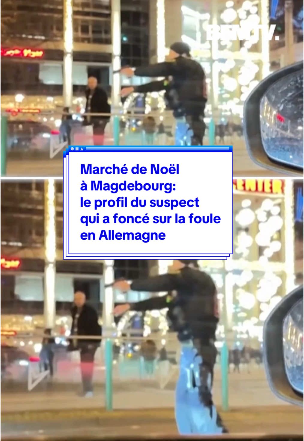 Ce vendredi 20 décembre, une voiture a foncé sur la foule d’un marché de Noël à Magdebourg, en Allemagne. Le profil du suspect, arrêté par la police allemande, intrigue les enquêteurs.  #allemagne🇩🇪 #marchédenoël #voiture 