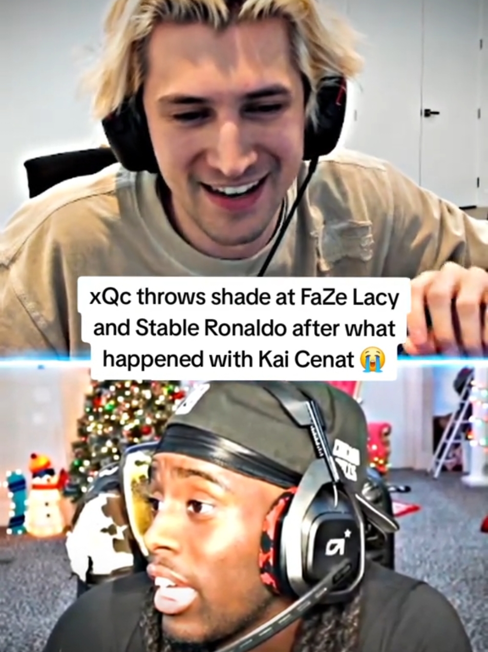 xQc throws shade at FaZe Lacy and Stable Ronaldo after what happened with Kai Cenat 😭 #xqc #kaicenat #fyp 