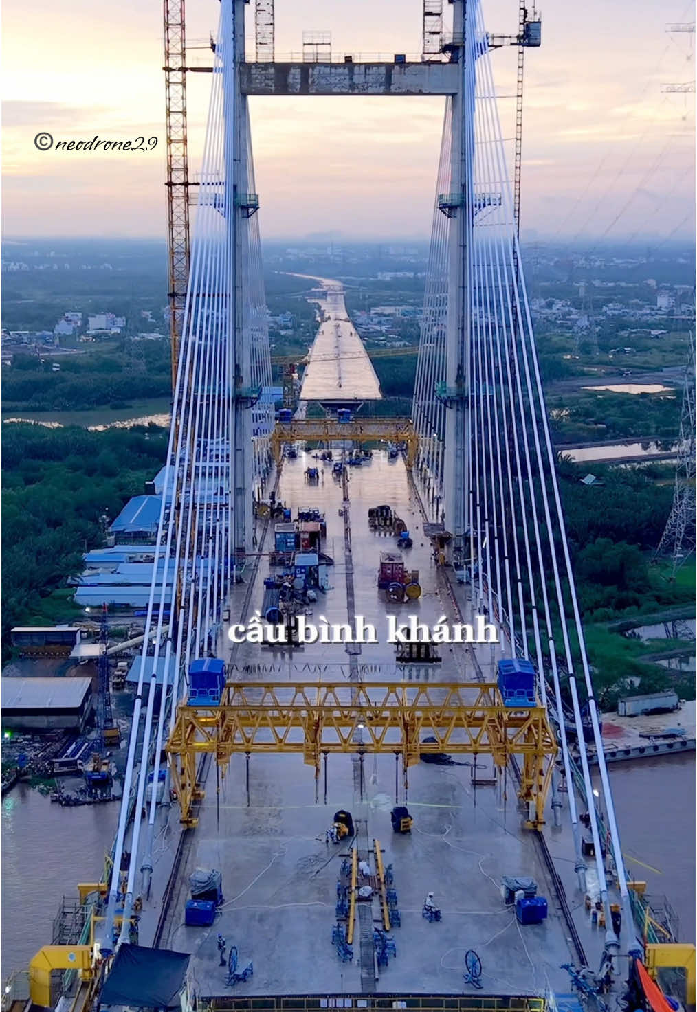 Cầu Bình Khánh under construction in Ho Chi Minh City. Video by DJI AIR 3S drone #neodrone29 #hochiminhcity #caubinhkhanh #djiair3s 