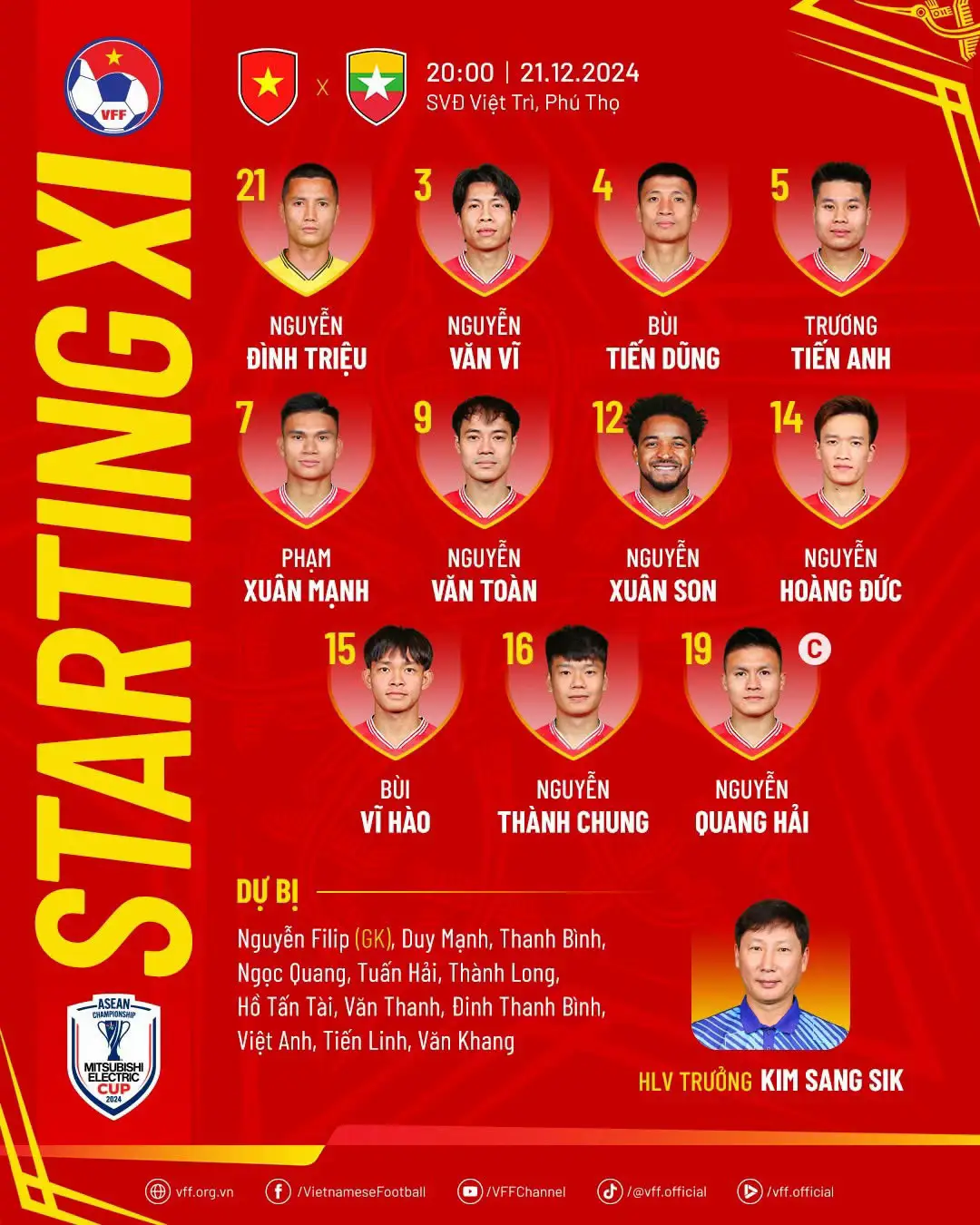 Cảm ơn các bạn đã ủng hộ 🇻🇳👏  Thắng lớn, tiến lên 🔥💪#nguyenxuanson #AseanCup2024 #bongdavietnam⚽️⚽️🇻🇳🇻🇳 