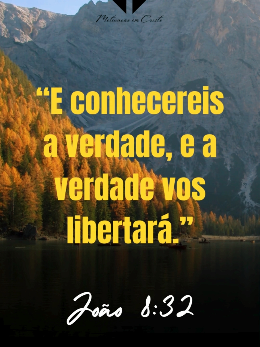 Motivação em Cristo - A verdade vos libertará!  #bomdia #motivação #deus #oração #libertação #jesus 