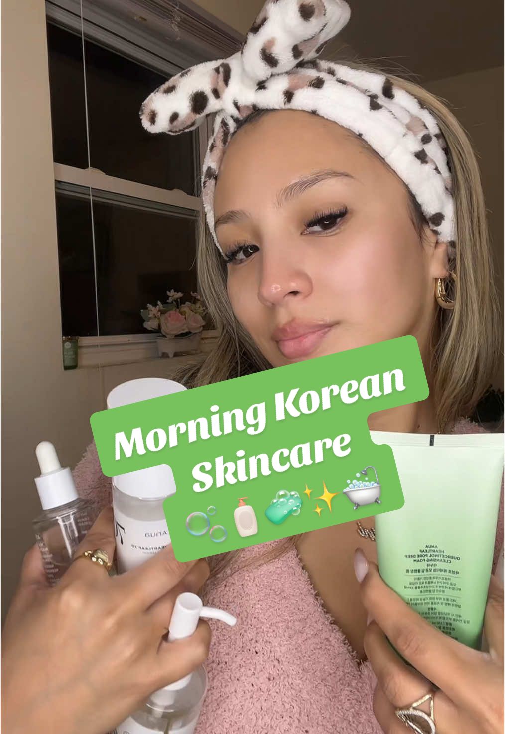 🫧✨Morning 5am skincare = self-care ☀️✨💧 Loving how Anua’s products keep my skin fresh, hydrated, and glowing! #koreanskincare #anuaskincare #kbeautyskincare #anuapeach70niacinserum #anuatoner #tiktokshopping #newyearnewaura #tiktokshopholidayhaul #giftguide #ttsdelight #shoptoysandtots #tiktokshopcreatorpicks #tiktokshopnewarrivals #anuanewarrivals