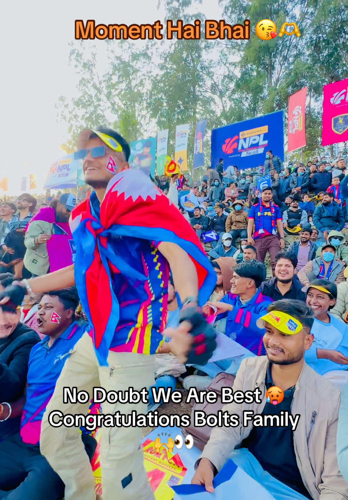 Ground Me Janakpur Bolts K support Karbai tw koi boltai rey😅🫶#cupjanakpur #JitTaiJanakpur #final #manish_jaishwal7x #stadiumview #foryoupage #boltsarmy #foryoupage #NepalCricket #NPL #RiverlySuccess 