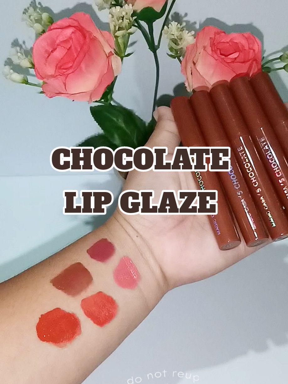 5 pcs Chocolate Lip Glaze Matte Lipstick! #chocolatelipglaze #lipglaze #chocolate #mattelipstick #lipstick #waterprooflipstick 