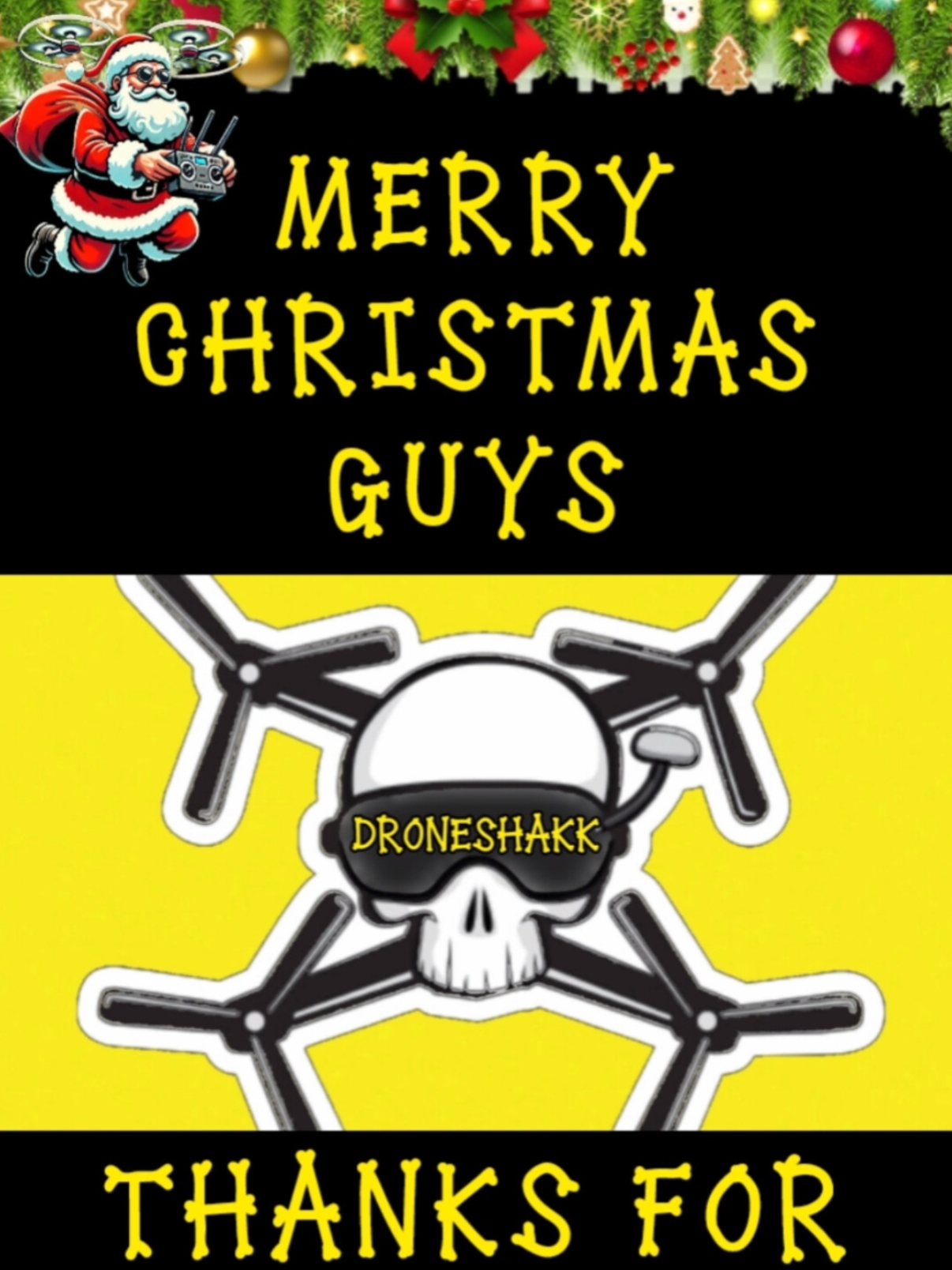 Merry Christmas everyone thank you for the support in 2024. Let's make 2025 even better. We thank all our followers and brand partners. Kirsty and Shakka. #merrychristmas  #happychristmas  #thankyou  #drone  #fpv 